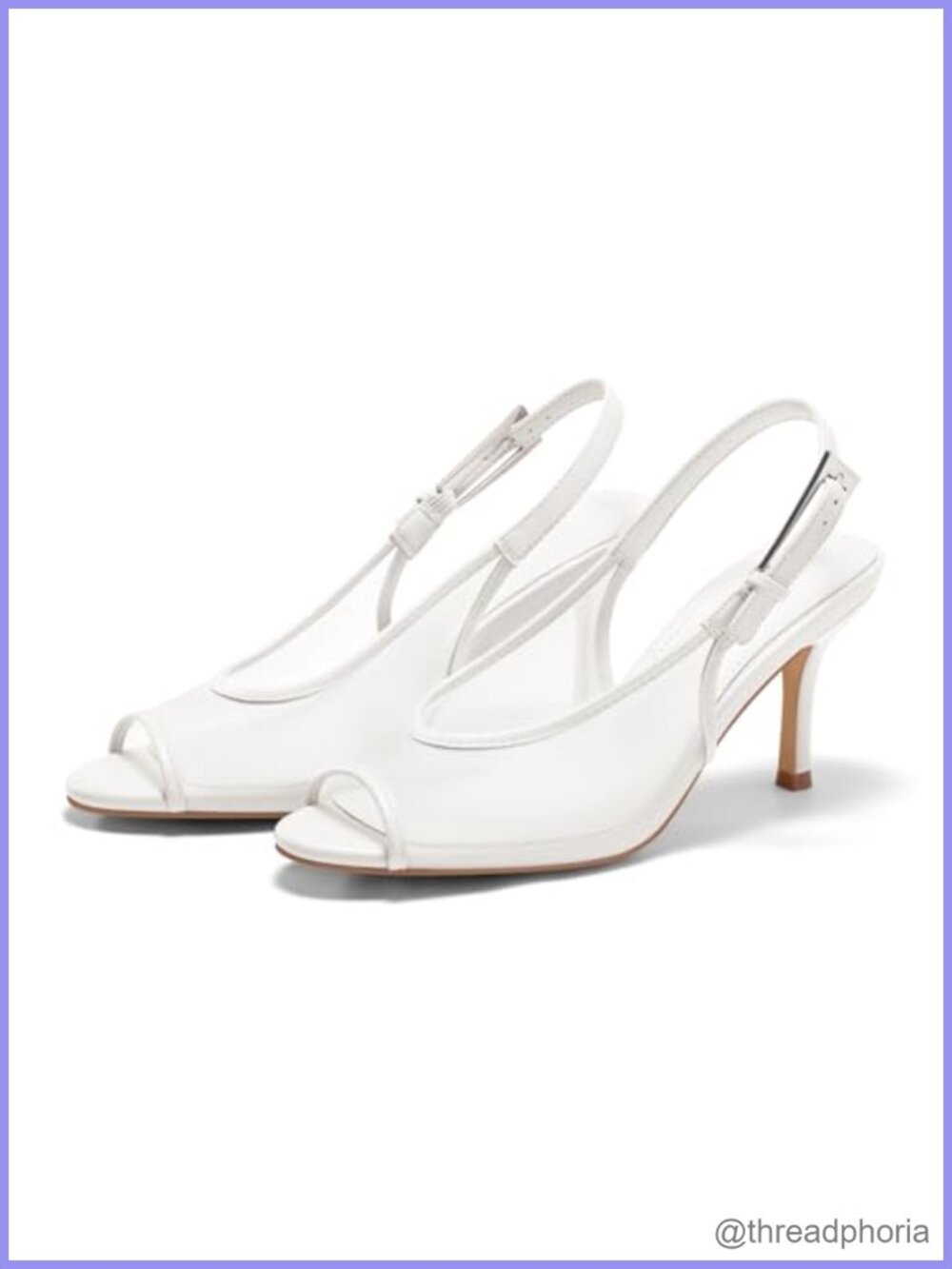Slingback Peep Toe Mesh Sandals 3.1 Inch Kitten Heel Wedding Party Dress